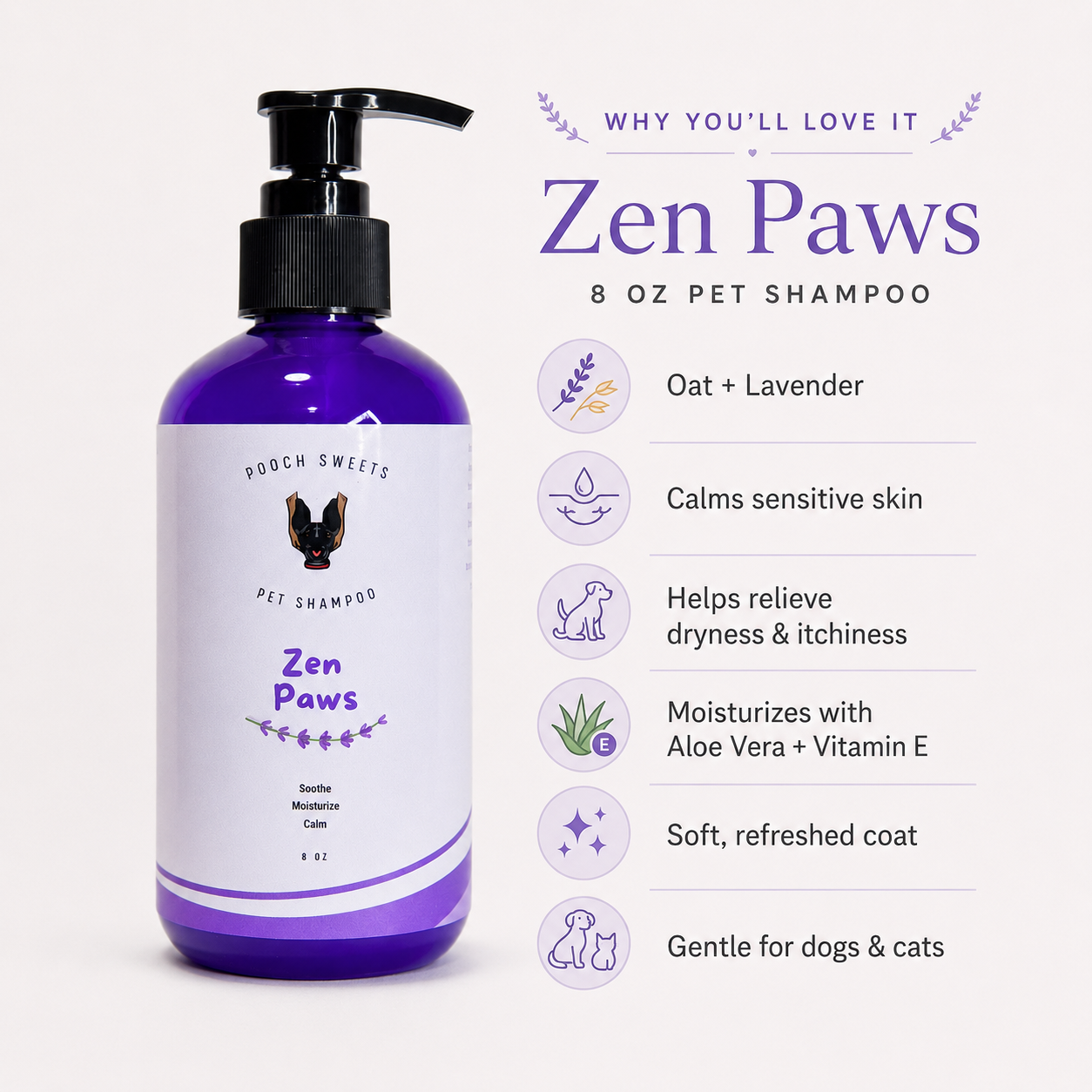 Zen Paws Shampoo 8 oz