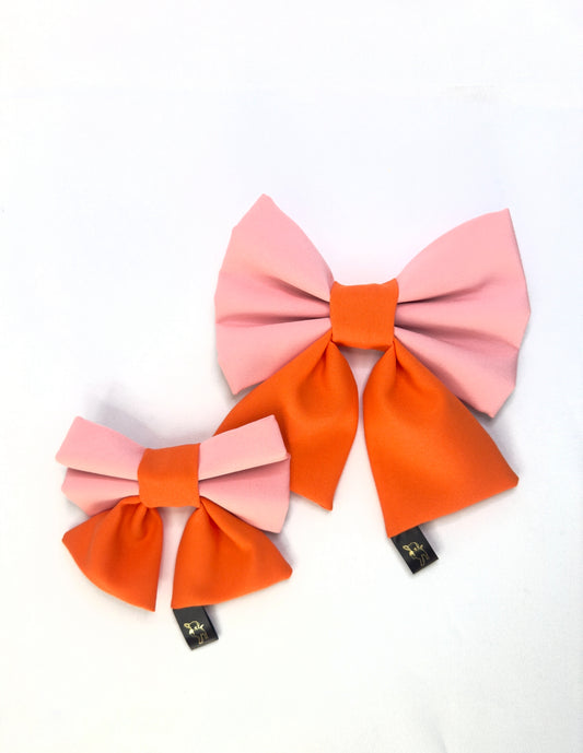 Groovie Orange Sailor Bow