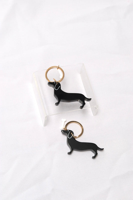 Black Doxie Keychain